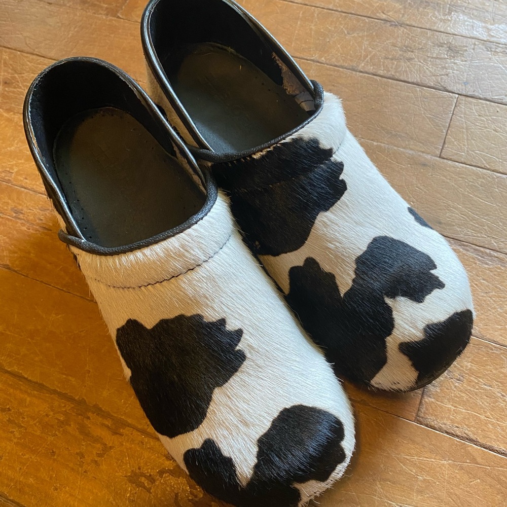 Bjork Cowhide Clogs — Size 38